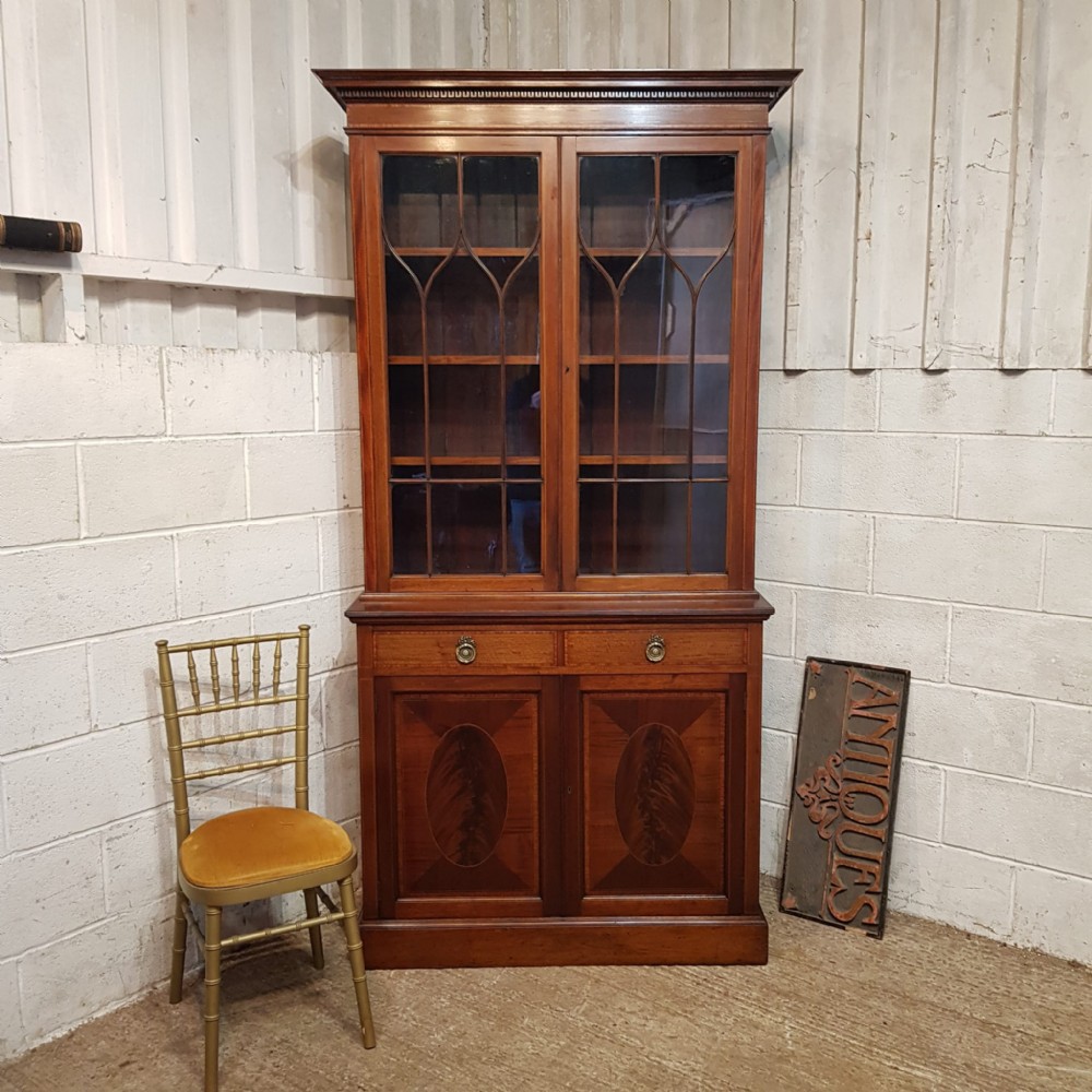 an edwardian mahogany library bookcase c1910