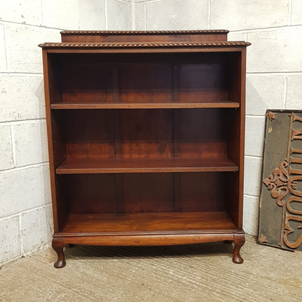 an edwardian mahogany open bookcase c1910