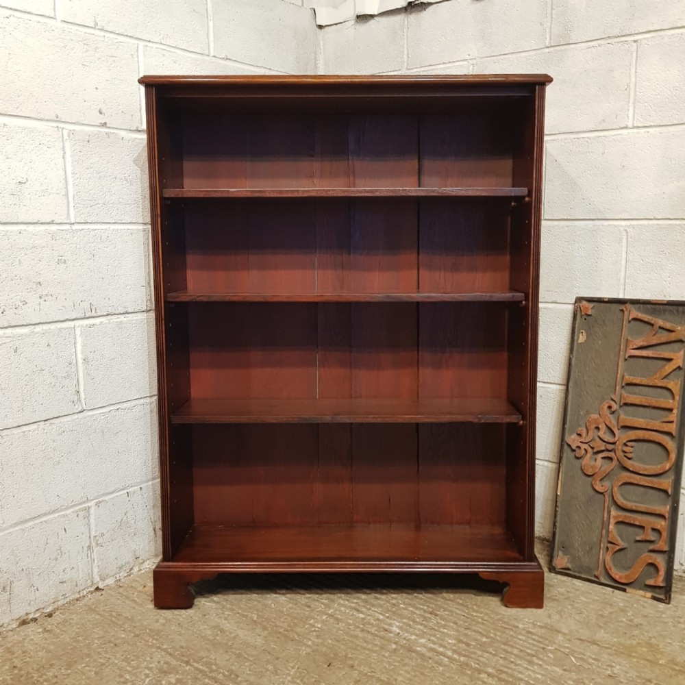 an edwardian mahogany open bookcase c1910