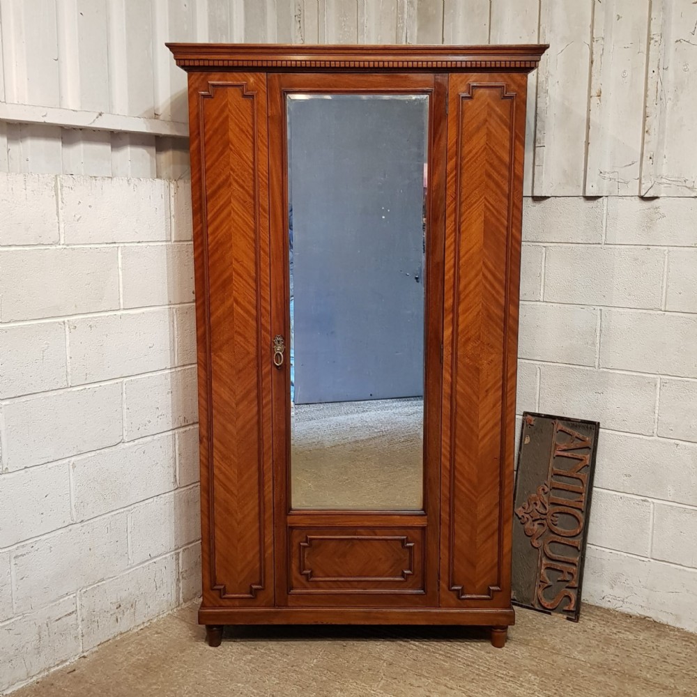 a victorian mahogany single door wardrobe c1890
