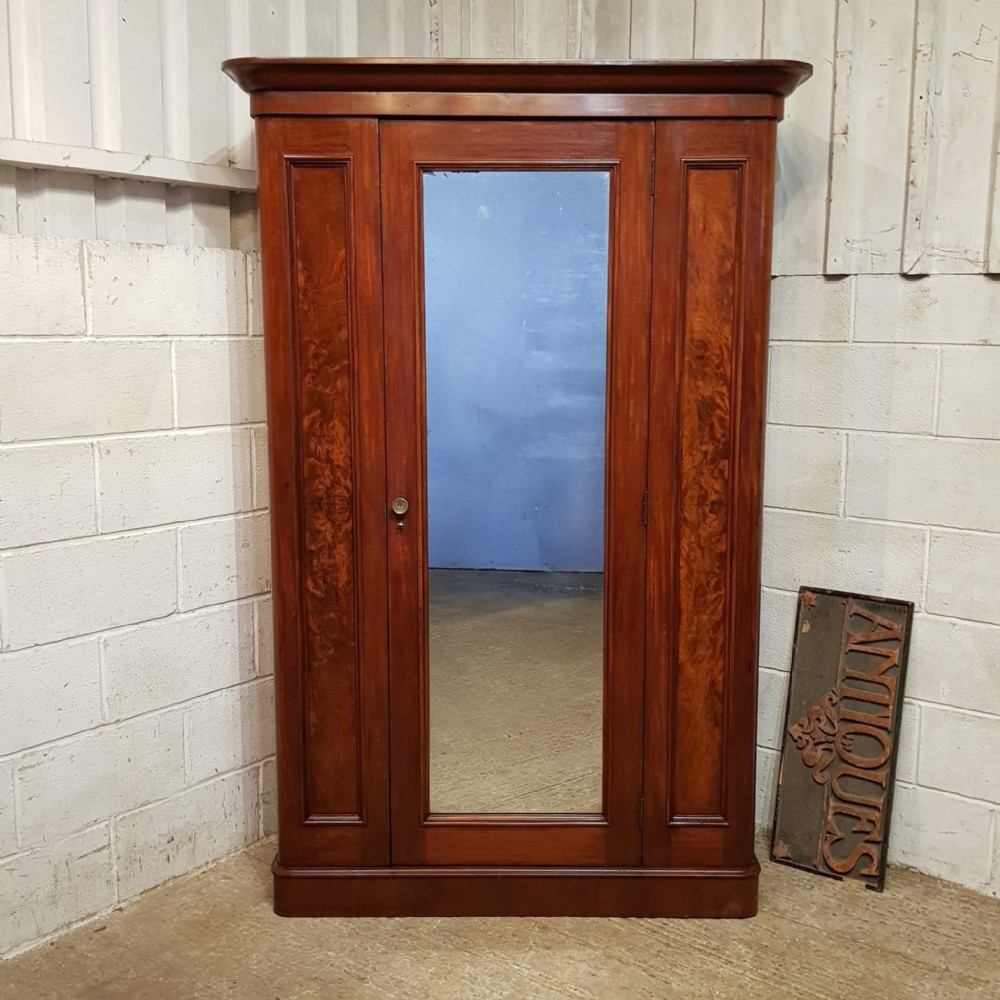 a victorian mahogany single door wardrobe c1880
