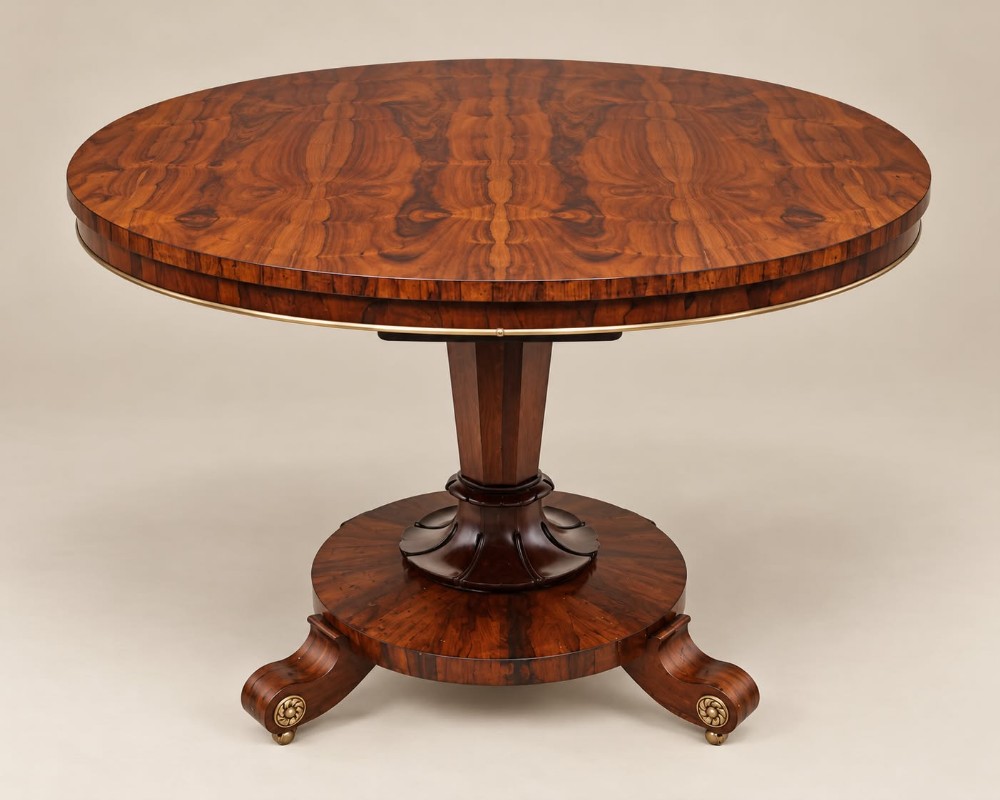 a wm 4th circular rosewood dining table c1830