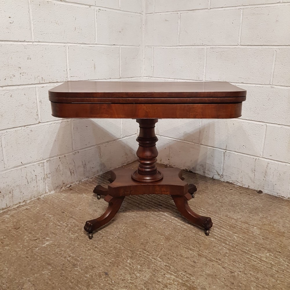 a regency mahogany fold over side table c1810