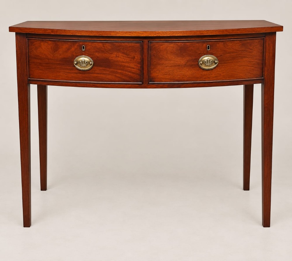 a regency mahogany bow fronted side hall table c1820